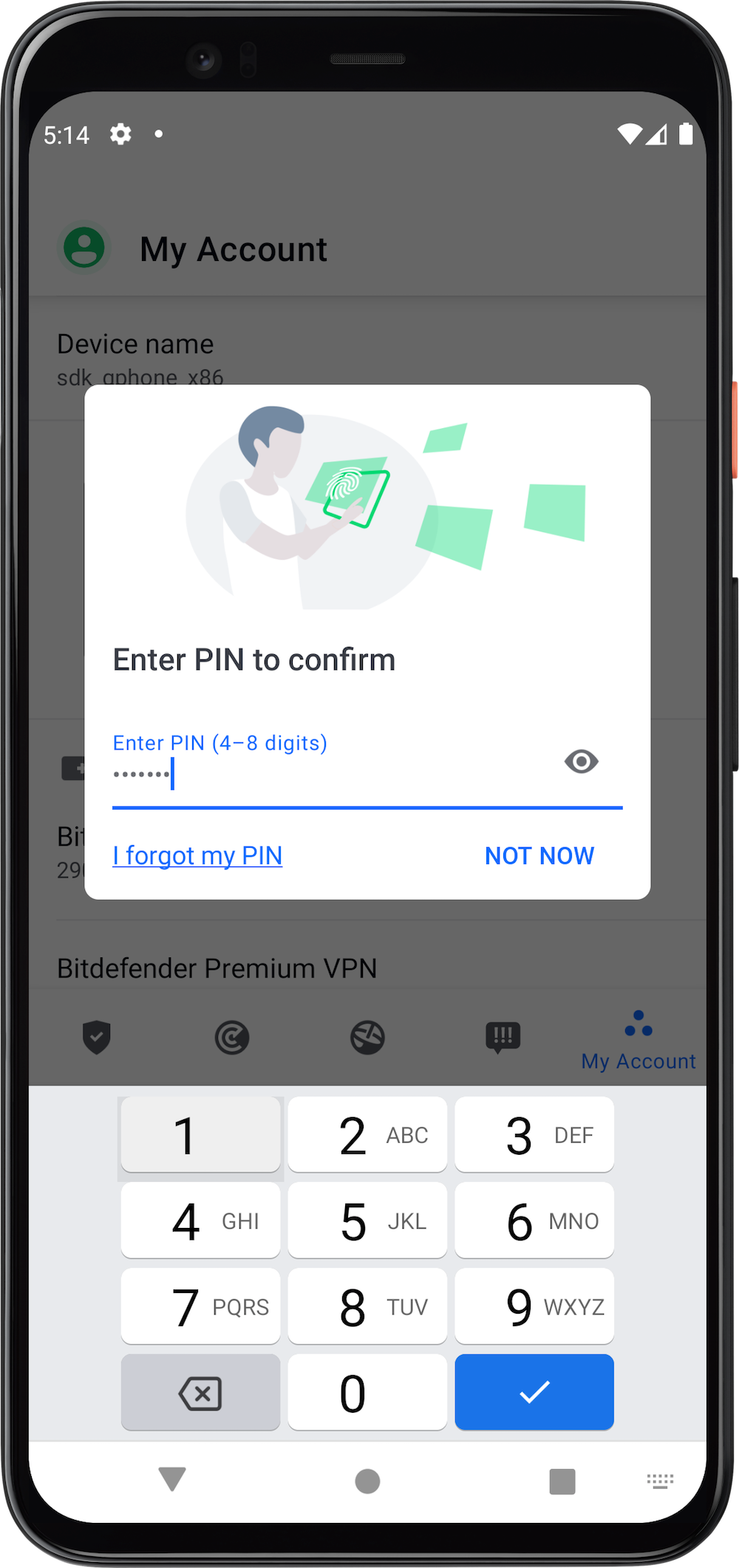 Bitdefender Mobile Security voor Android verwijderen - pincode