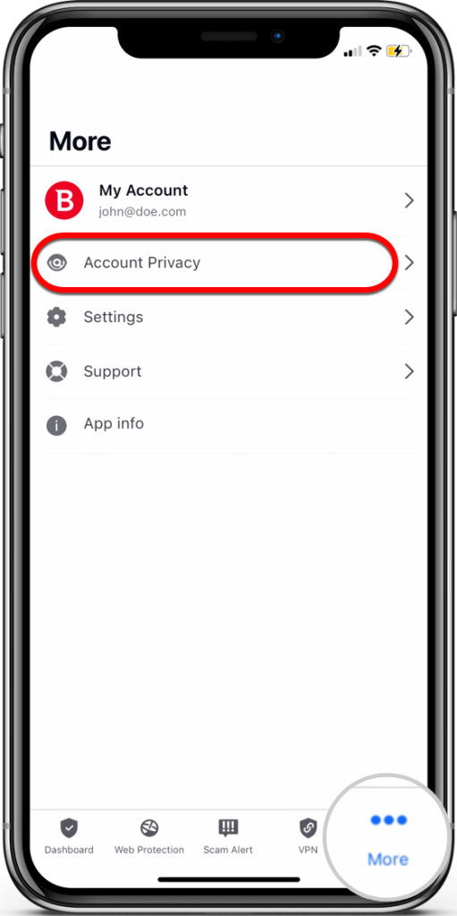 Account Privacy voor iOS