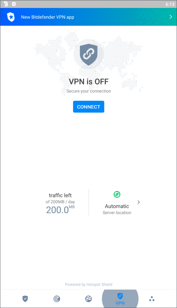 De VPN-module in Bitdefender Mobile Security