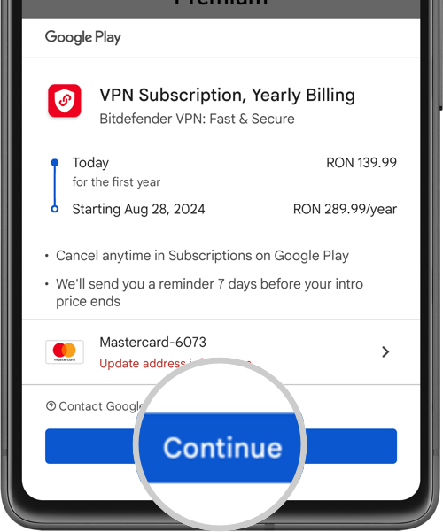 Hoe te upgraden naar Bitdefender Premium VPN op Android