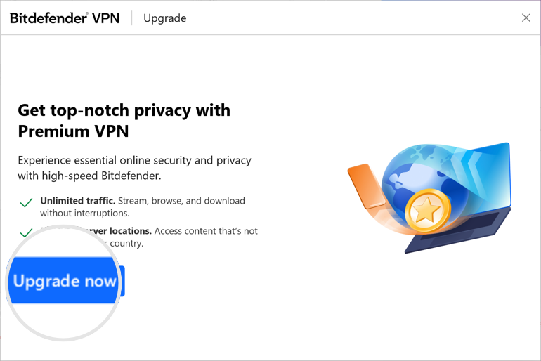 Upgrade now to Premium VPN