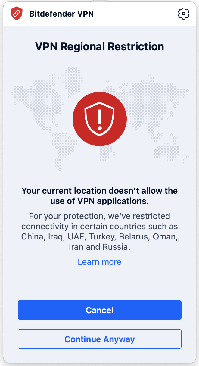 VPN Regionale Beperking