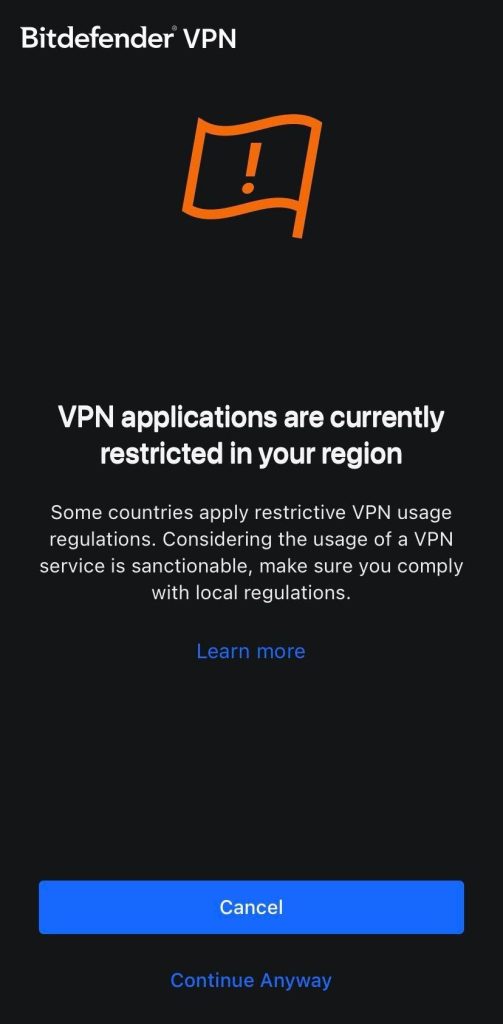 VPN Regionale Beperking