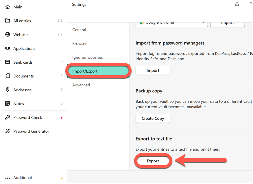 4 - Hoe u uw wachtwoorden kunt overzetten van Kaspersky naar Bitdefender