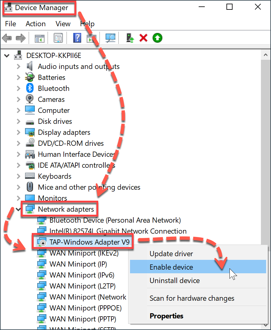 Bitdefender VPN-Verbindingsfouten oplossen op Windows - TAP-Windows Adapter V9