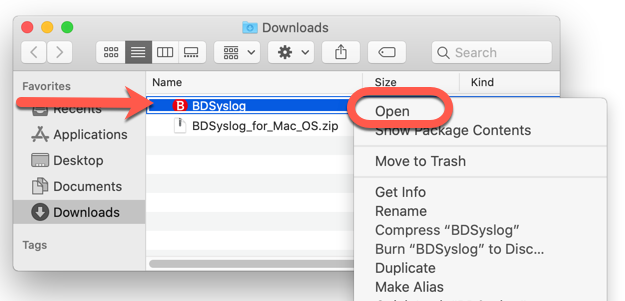 Een BDsys logboek genereren op een Mac - Openen