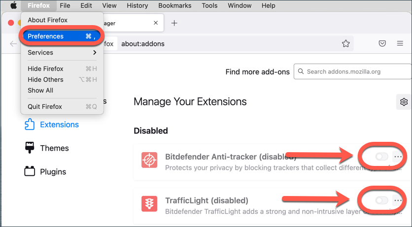 TrafficLight & Anti-Tracker (Firefox)