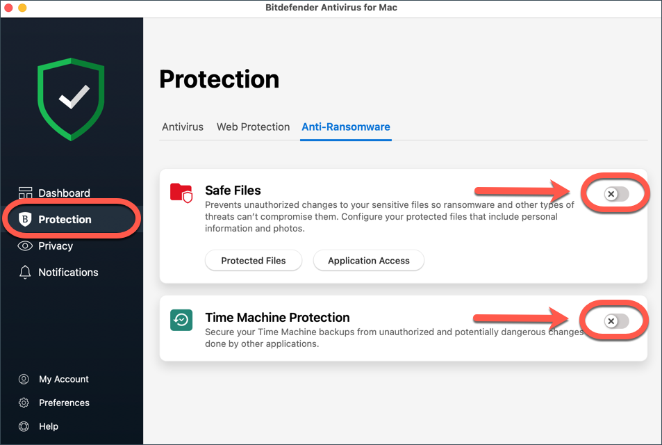 Hoe kan ik Bitdefender Antivirus voor Mac uitschakelen? Anti-Ransomware