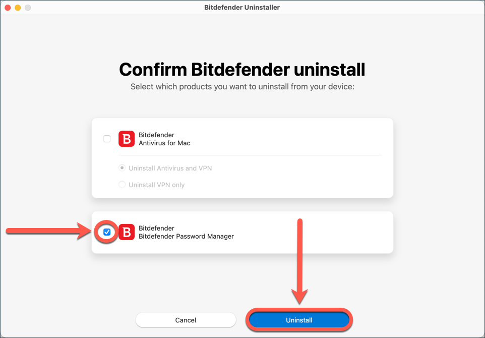Bitdefender Password Manager verwijderen in Safari